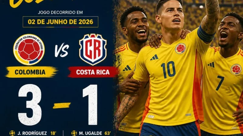 Colômbia Despede-se dos Seus Adeptos com Vitória de Gala antes do Mundial