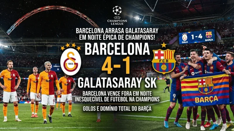 Barcelona vira o jogo em Istambul e goleia o Galatasaray